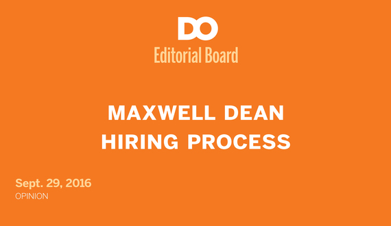 Openness, honesty missing from Maxwell dean appointment