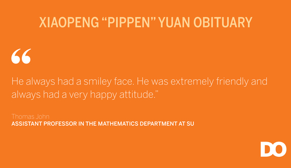 Xiaopeng “Pippen” Yuan remembered by friends and professors for friendly, polite demeanor