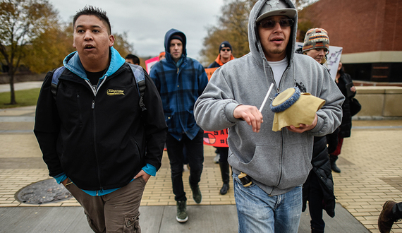 Video: Syracuse University students march for Standing Rock protesters