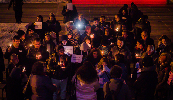 Local refugees gather for vigil in solidarity with Aleppo, call for government aid of Syrians