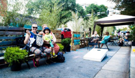 University of Georgia students build temporary park in Athens parking lot