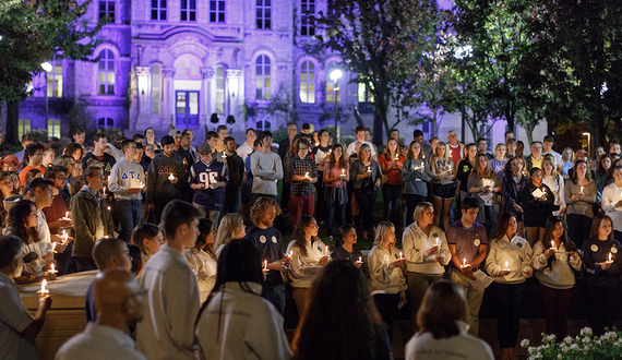 Campus community gathers for candlelight vigil honoring victims of Pan Am Flight 103 bombing