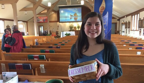 DeWitt high school student wears dress during December to fight modern slavery