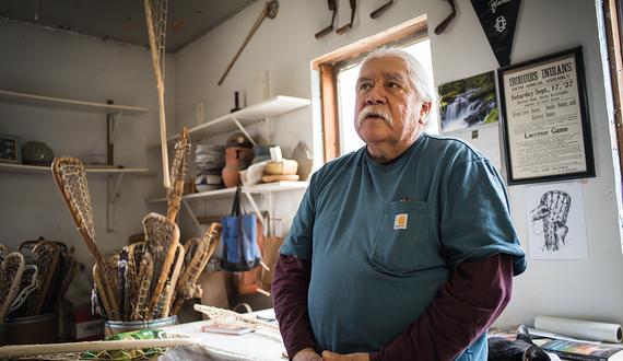 Watch how Alfie Jacques crafts wooden lacrosse sticks by hand