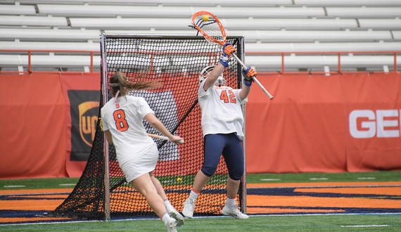 Hannah Van Middelem stars in goalie relief in SU&#8217;s 12-11 2OT loss to Princeton