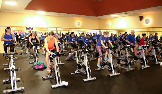 Local spin class event benefits childhood cancer research