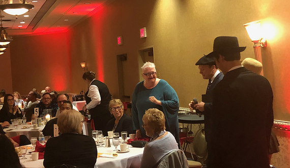 Murder Mystery Dinner at the Sheraton brought to life by actors, audience