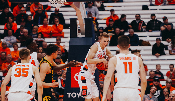 Syracuse improves rebounding in 68-54 loss to Iowa