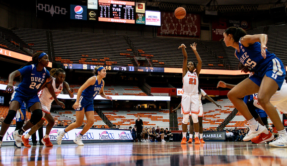 SU women’s basketball moves up 2 spots to No. 18 in latest AP ranking