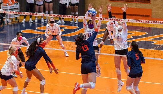 Front row propels Syracuse to a 4-set victory over Wake Forest