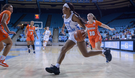 Undermanned Syracuse exhausted by No. 24 North Carolina in 79-43 loss