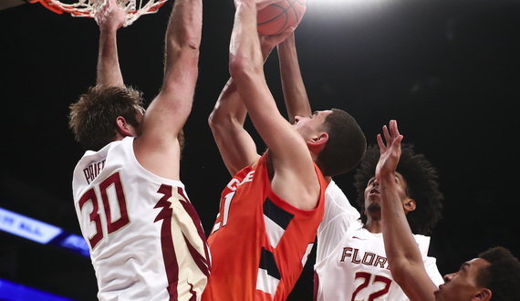 Syracuse&#8217;s 3-guard lineup leads it past FSU 96-57 in 2nd round of ACC Tournament