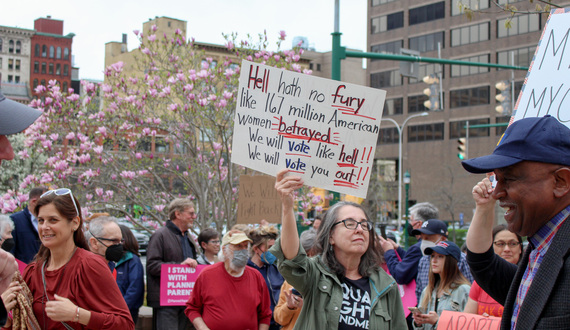 Gallery: Hundreds gather in Clinton Square to protest reported overturn of Roe v. Wade