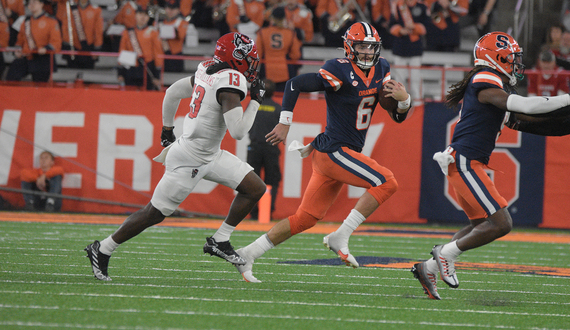 No. 18 Syracuse defeats No. 15 NC State despite 42 minutes without a touchdown