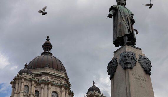 A year after ruling to keep city Columbus statue, local groups file to support removal