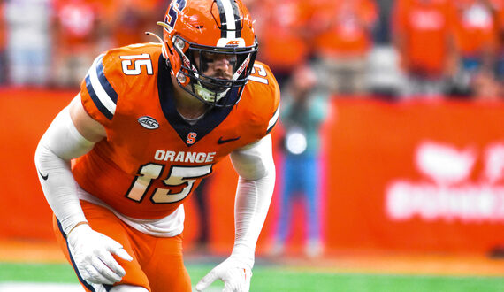 Derek McDonald leads Syracuse in pressuring the QB. Why does PFF grade him so low?