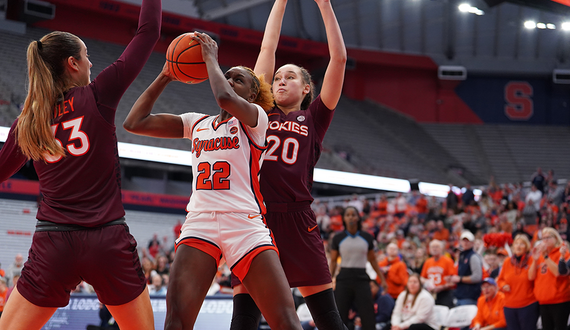 No. 22 Syracuse falls victim to No. 19 Virginia Tech&#8217;s 3-point barrage in 75-62 defeat