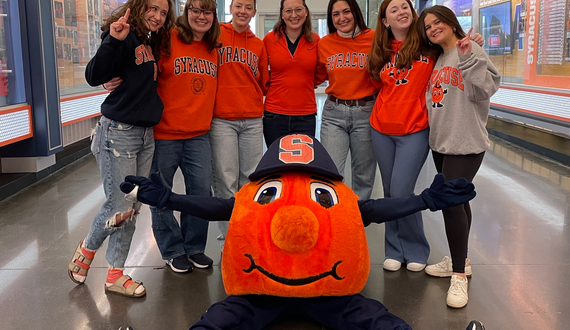 For the first time in SU history, Otto the Orange is played by an all-women cast