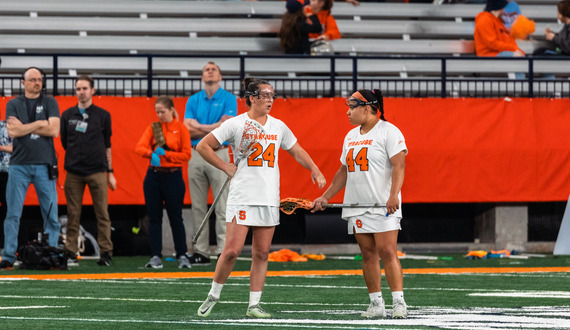 Emma Ward, Emma Tyrrell combine for 10 goals in No. 5 SU’s 16-13 win over No. 7 Loyola