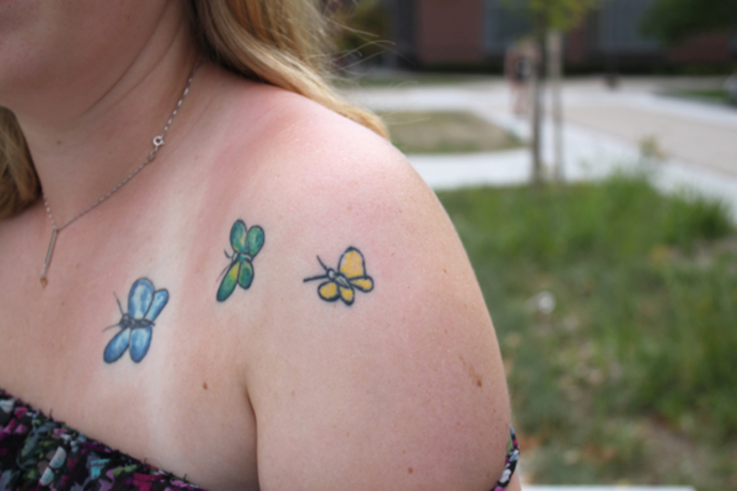 Tattoo Tuesday: Three butterflies