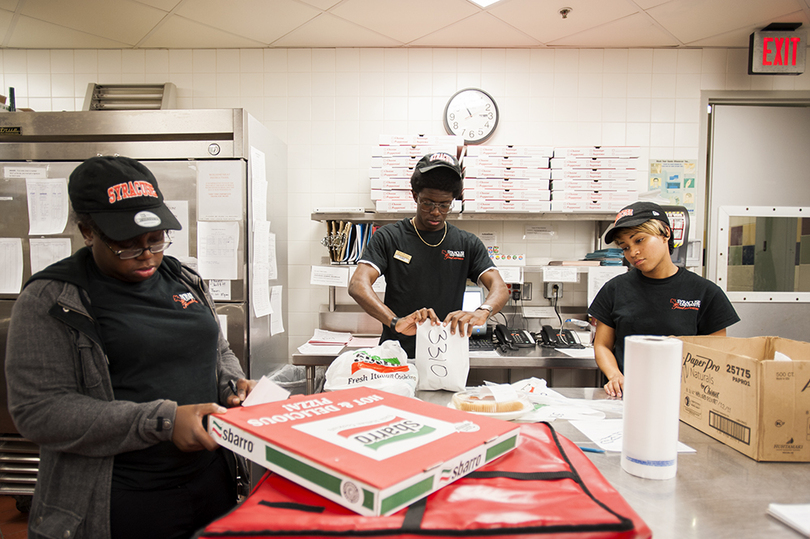 Signed, sealed, delivered: Pulp gets in the passenger seat with student delivery driver working night shift