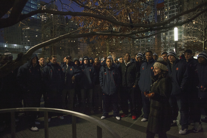 Gallery: Syracuse football team visits 9/11 Memorial in NYC