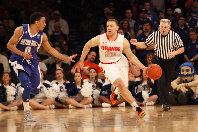 Triche breaks out of slump, scores 17 in Syracuse&#8217;s Big East tournament win over Seton Hall