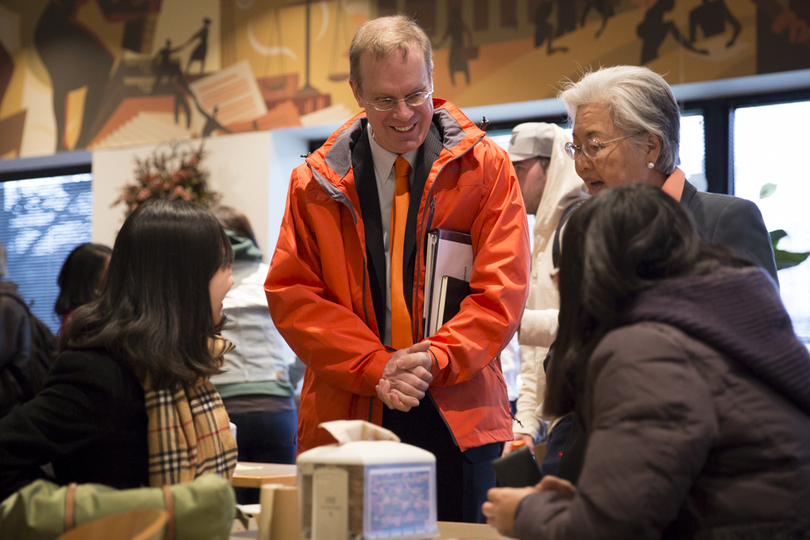 Man on the street: Syverud meets students, staff during first day as SU chancellor