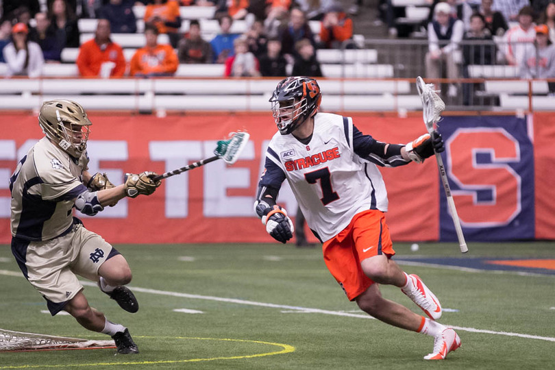 Syracuse attack nets 10 of team&#8217;s 11 goals in 11-10 win over Irish