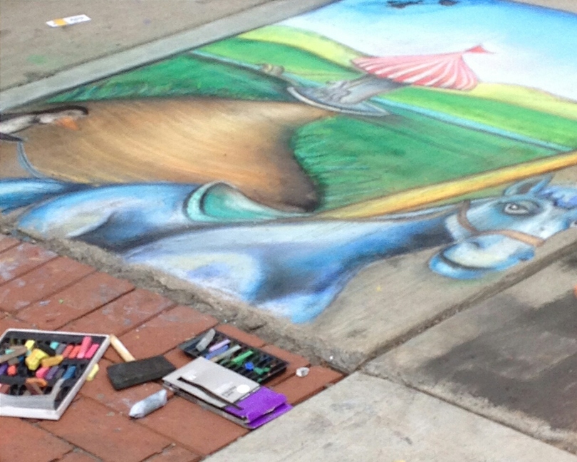 Street painting festival transforms Montgomery Street into Chalk Zone