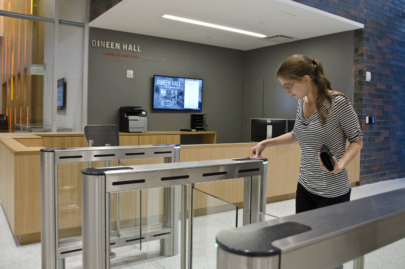 Non-College of Law students now require passes to enter Dineen Hall