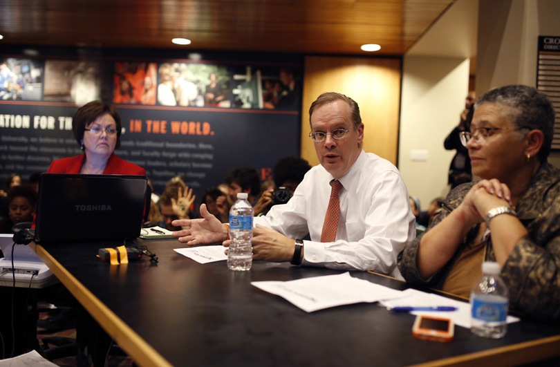 Syverud, protesters discuss demands, no resolution reached on end of Crouse-Hinds sit-in