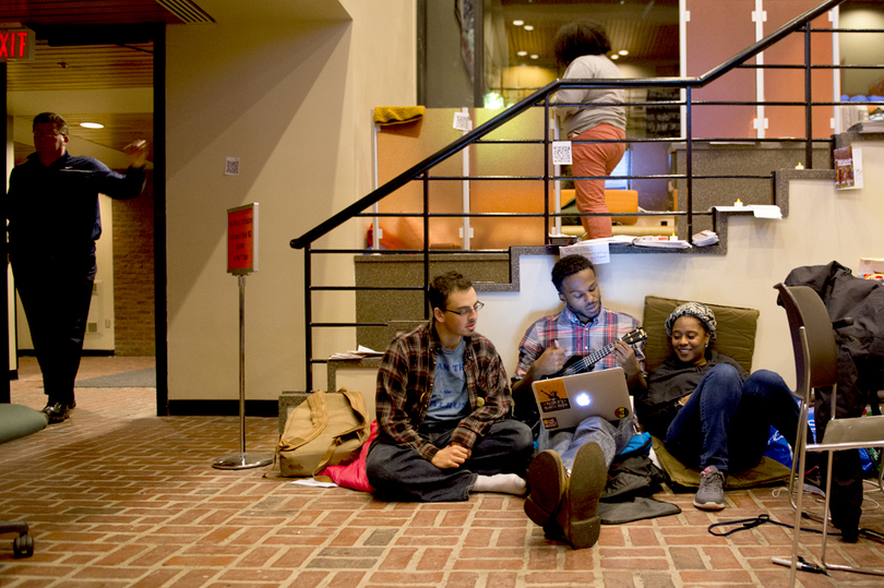 Protesters at sit-in build sense of community in Crouse-Hinds