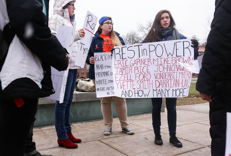 Gallery: Syracuse University community members hold rally in front of Hendricks Chapel in support of Michael Brown, Eric Garner