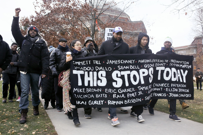 Gallery: SU, Syracuse community members participate in &#8216;die-in,&#8217; downtown protest on Monday