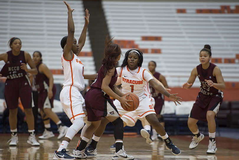 Syracuse&#8217;s smothering defense leads to 30 turnovers, 45-point win over North Carolina Central