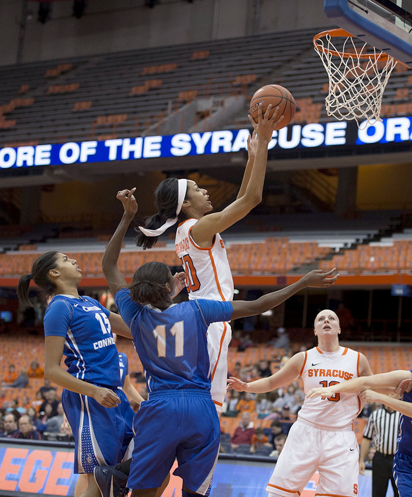 Syracuse&#8217;s full-court press thrives, offense capitalizes in balanced blowout of Central Connecticut State