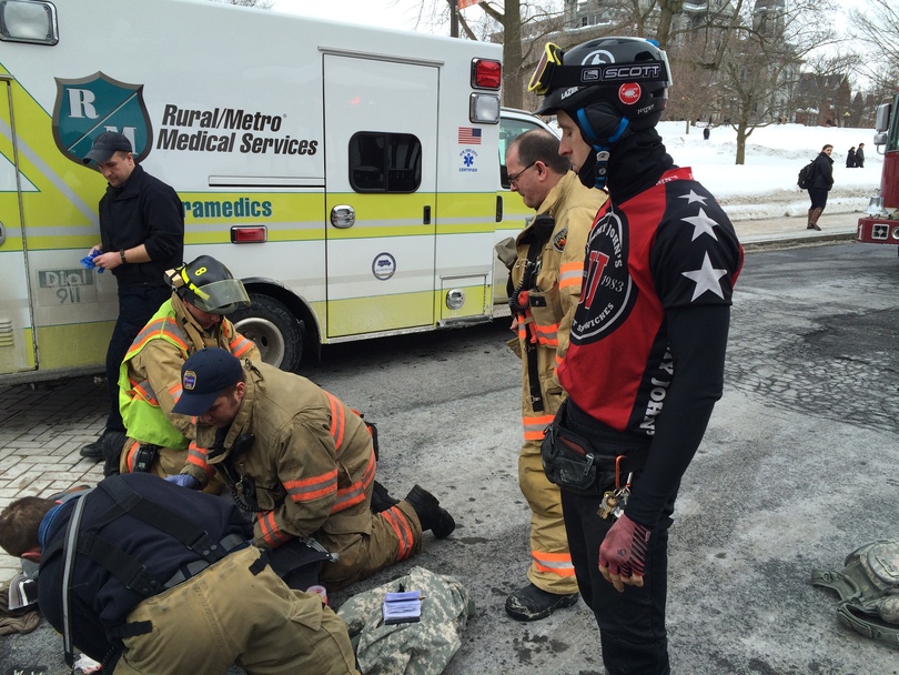 Girl bloody but alert after being hit by Jimmy John&#8217;s deliveryman on bike