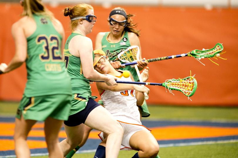 No. 6 Syracuse fails to convert late in 12-11 overtime loss to No. 13 Notre Dame