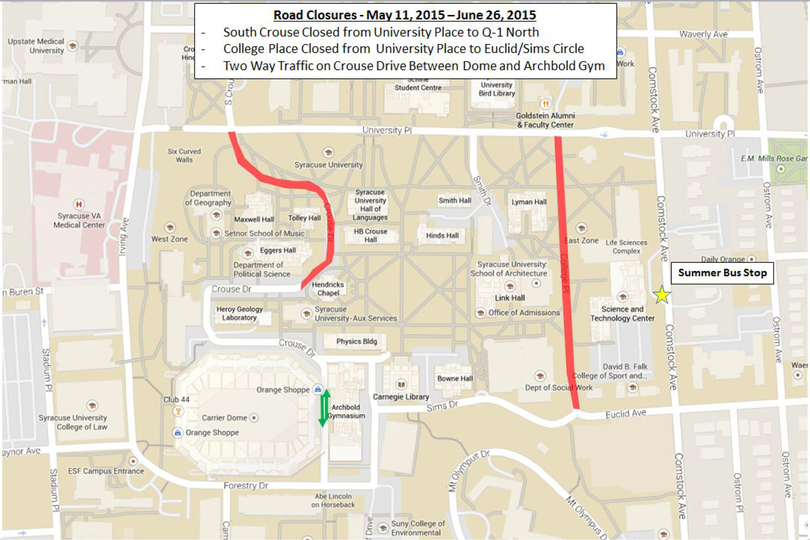 Summer construction projects to alter traffic, bus patterns