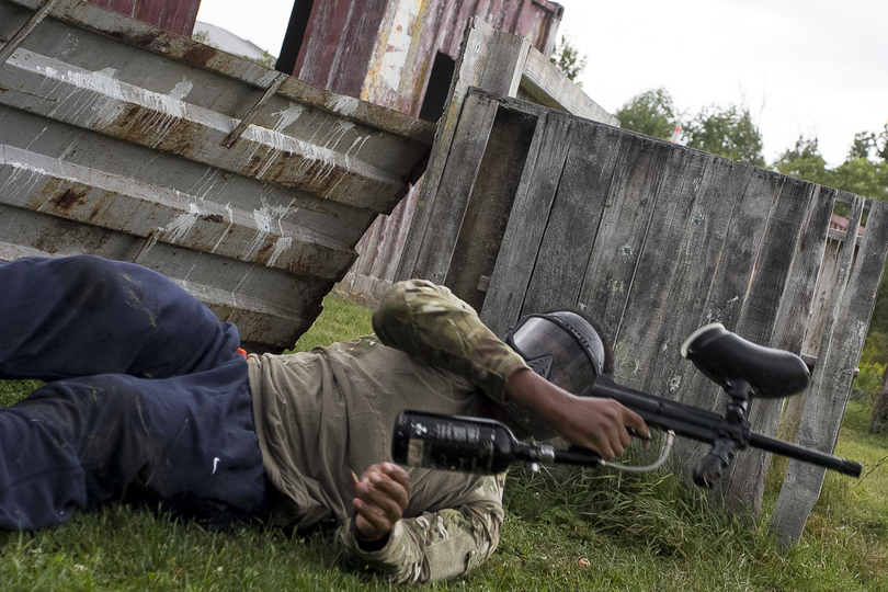 Gallery: Syracuse football partakes in paintball on last day at Fort Drum