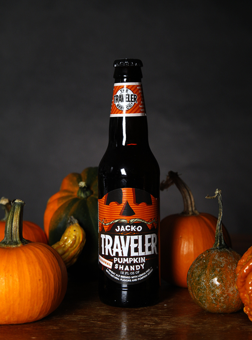 Jack-O Traveler Shandy pumpkin ale has surprisingly sweet flavor