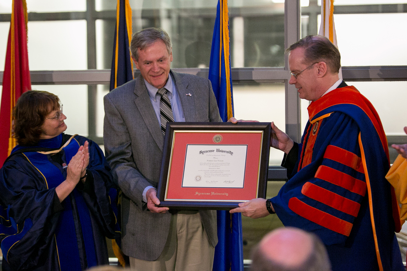 WWII veteran receives SU degree 23 years after his death