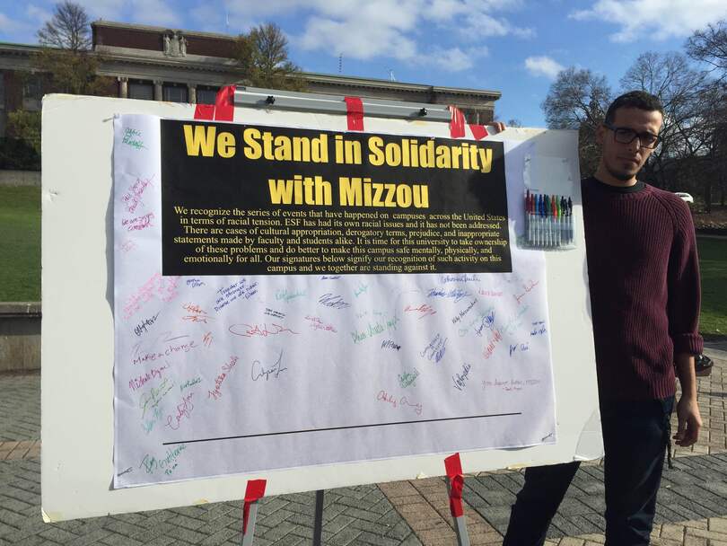 SUNY-ESF students rally in support of Mizzou protesters, administration agrees to demands