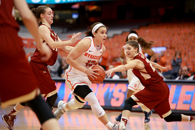 Brianna Butler and Brittney Sykes carry Syracuse with 35 points in 62-61 win over Boston College