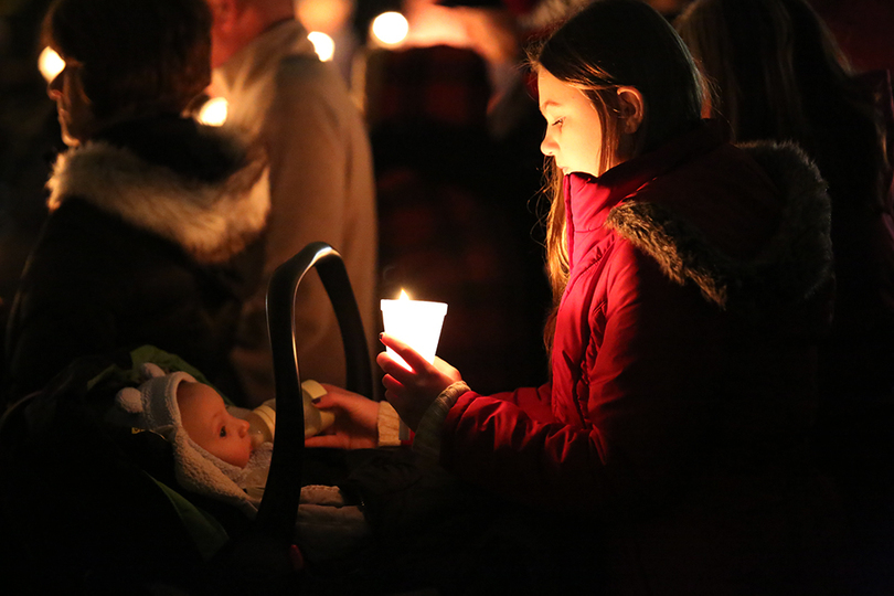 Community members gather at vigil for baby Maddox Lawrence