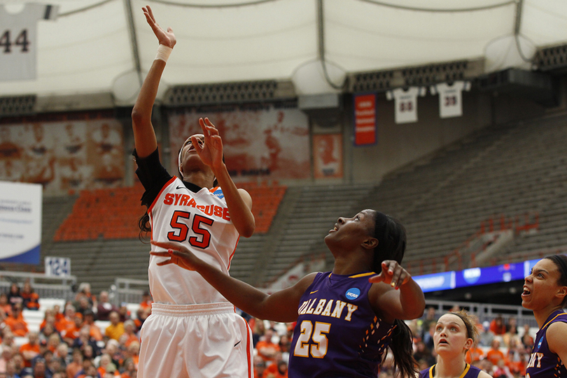 Bria Day steps up as &#8216;MVP&#8217; in 76-59 win over Albany