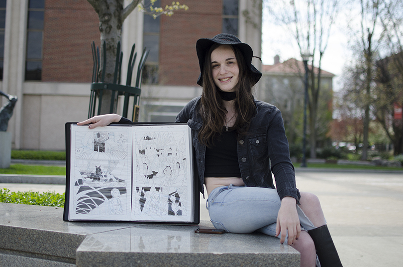 Senior draws intricate comic book as capstone project