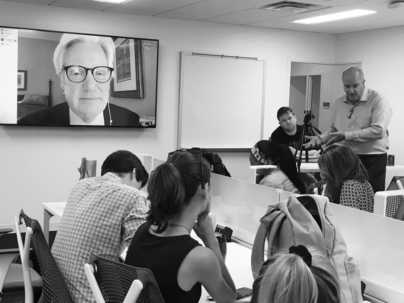 Veteran reporter Bob Dotson helps teach Newhouse course