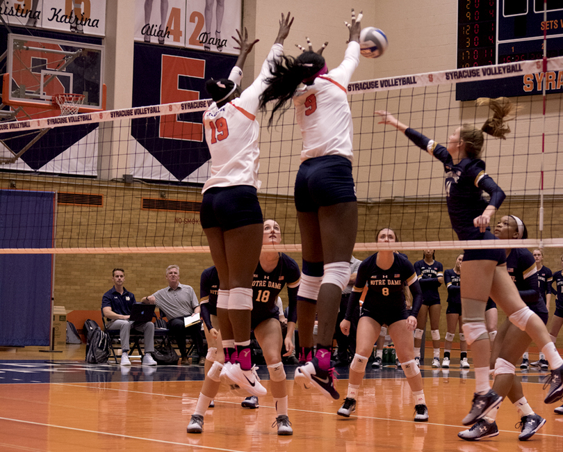 Syracuse volleyball&#8217;s Christina Oyawale provides spark in loss to Notre Dame